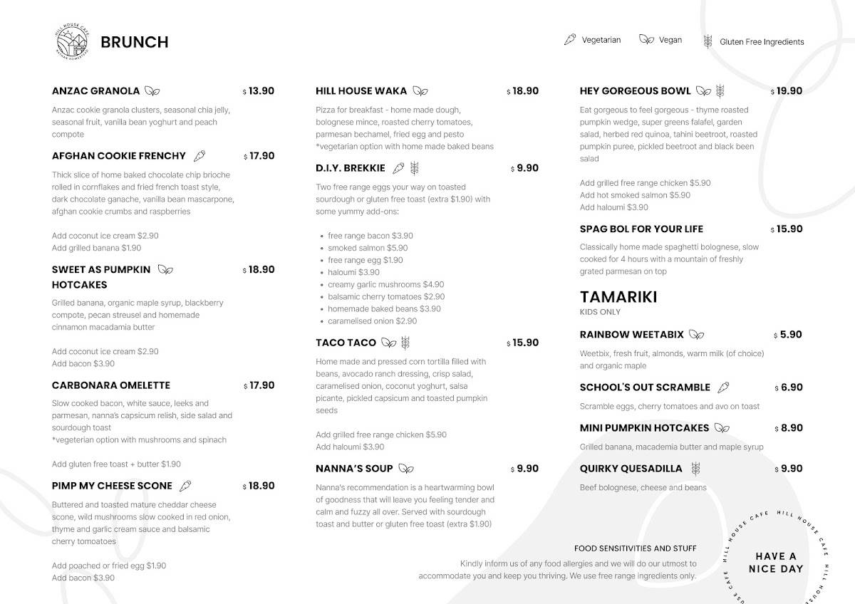 Menu At Hill House Cafe Auckland menu-at-hill-house-cafe-auckland