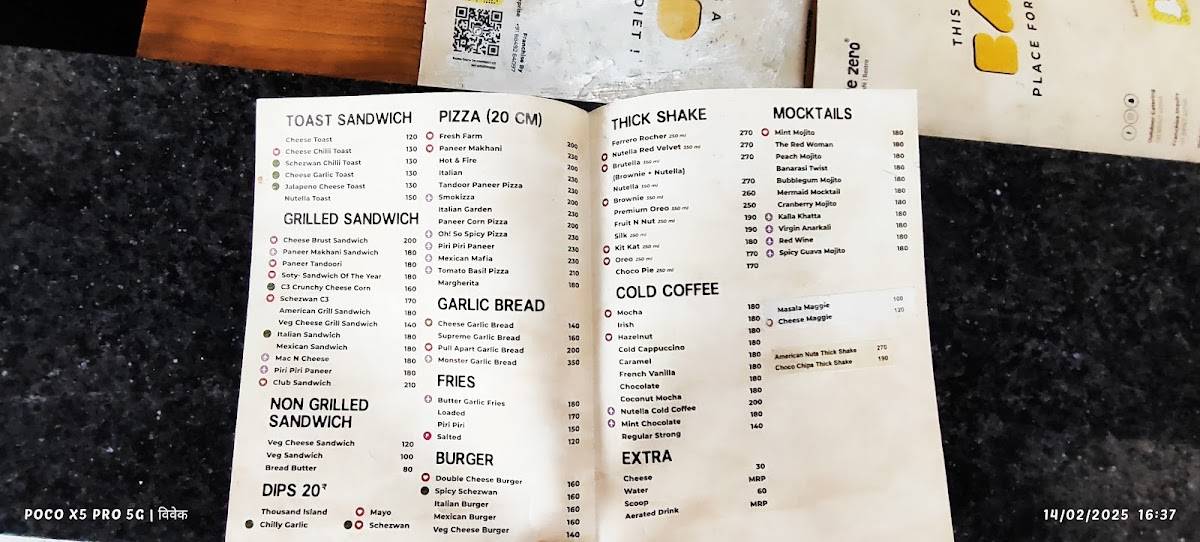 Honest menu
