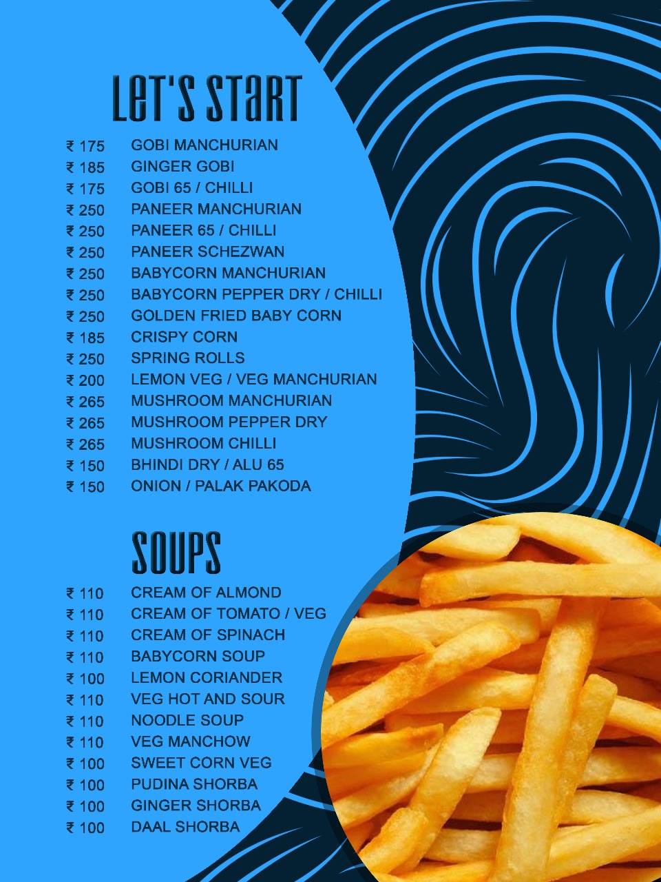 Blue Mist (Malligi) menu