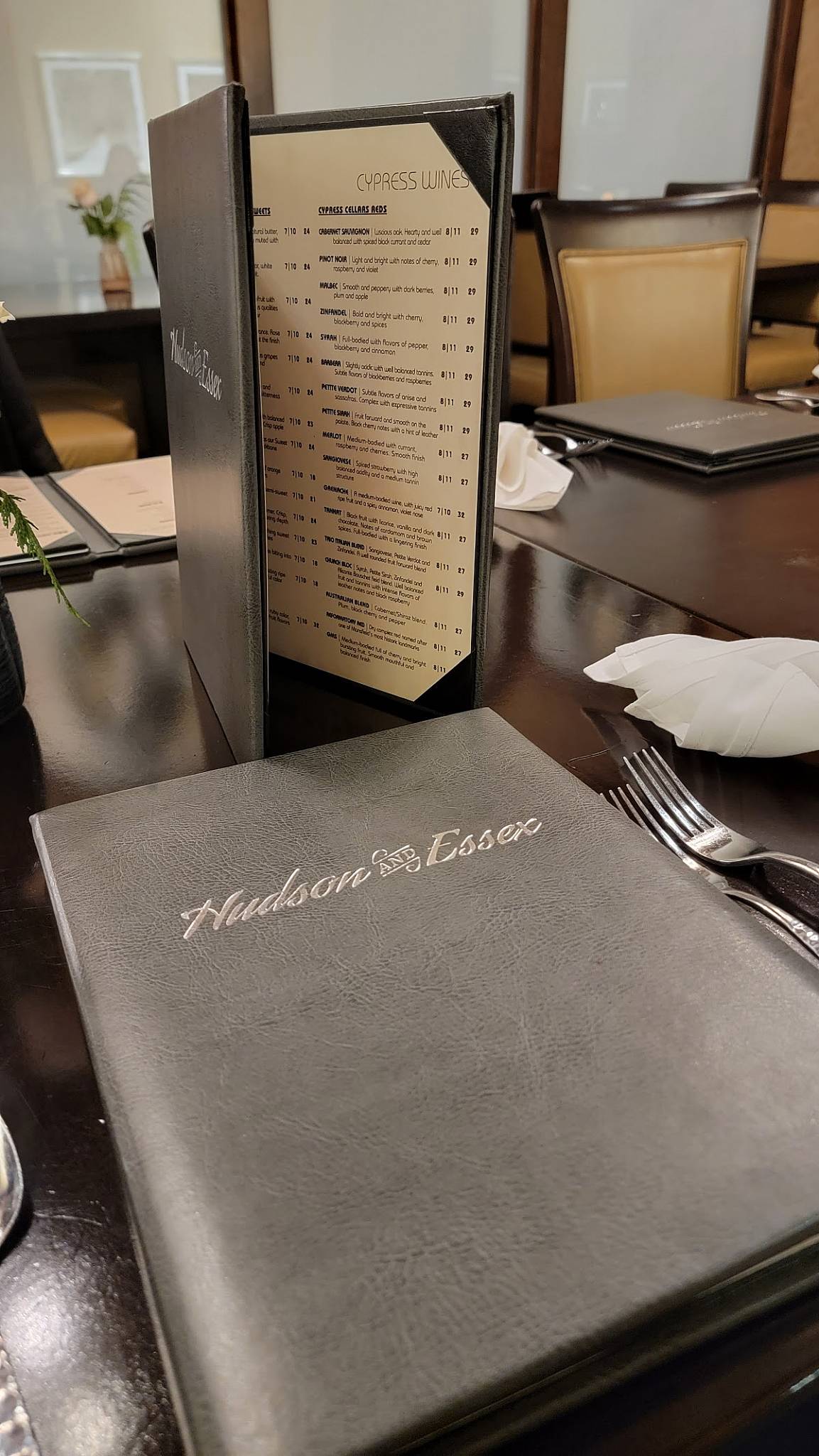 Menu at Hudson & Essex restaurant, Mansfield