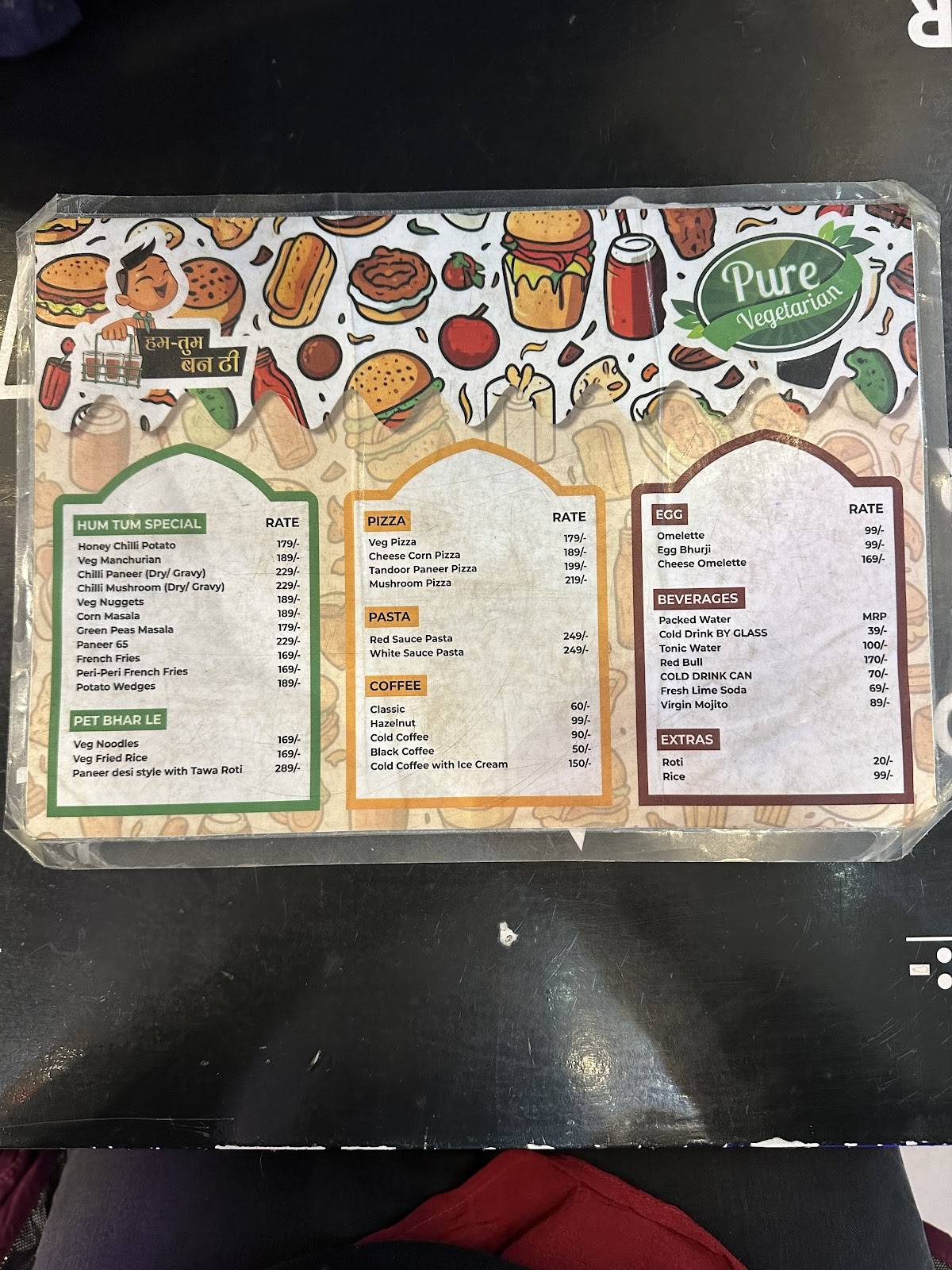 Hum Tum Bun Tea menu