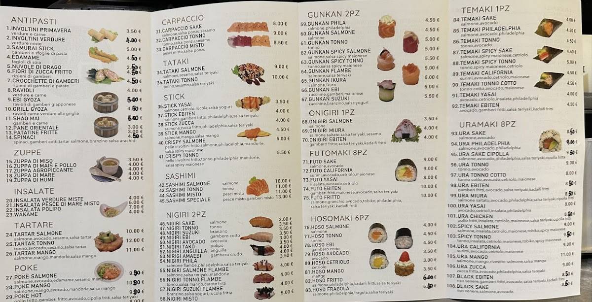 Menu di Humi Sushi 