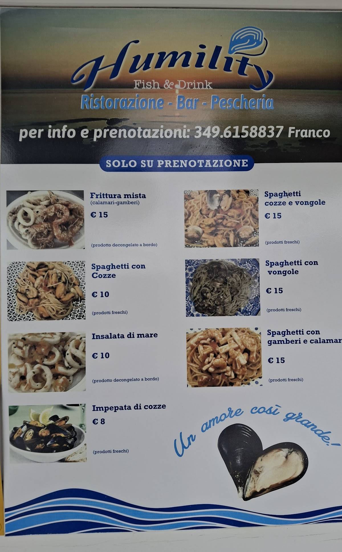 Menu di Humility srls 