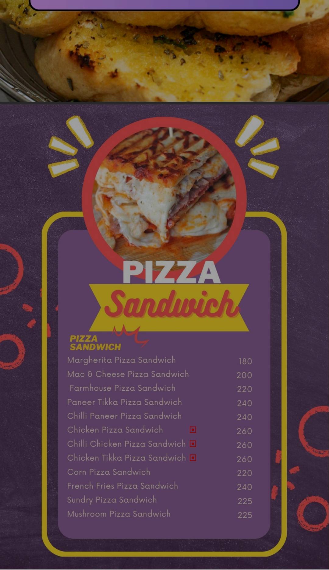 Hungry Heads cafe menu