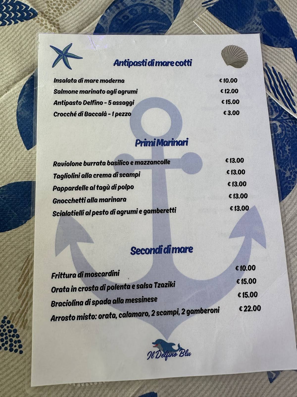 Menu di IL DELFINO BLU 