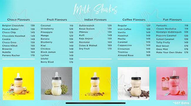 Ice Frost Dessert Cafe menu