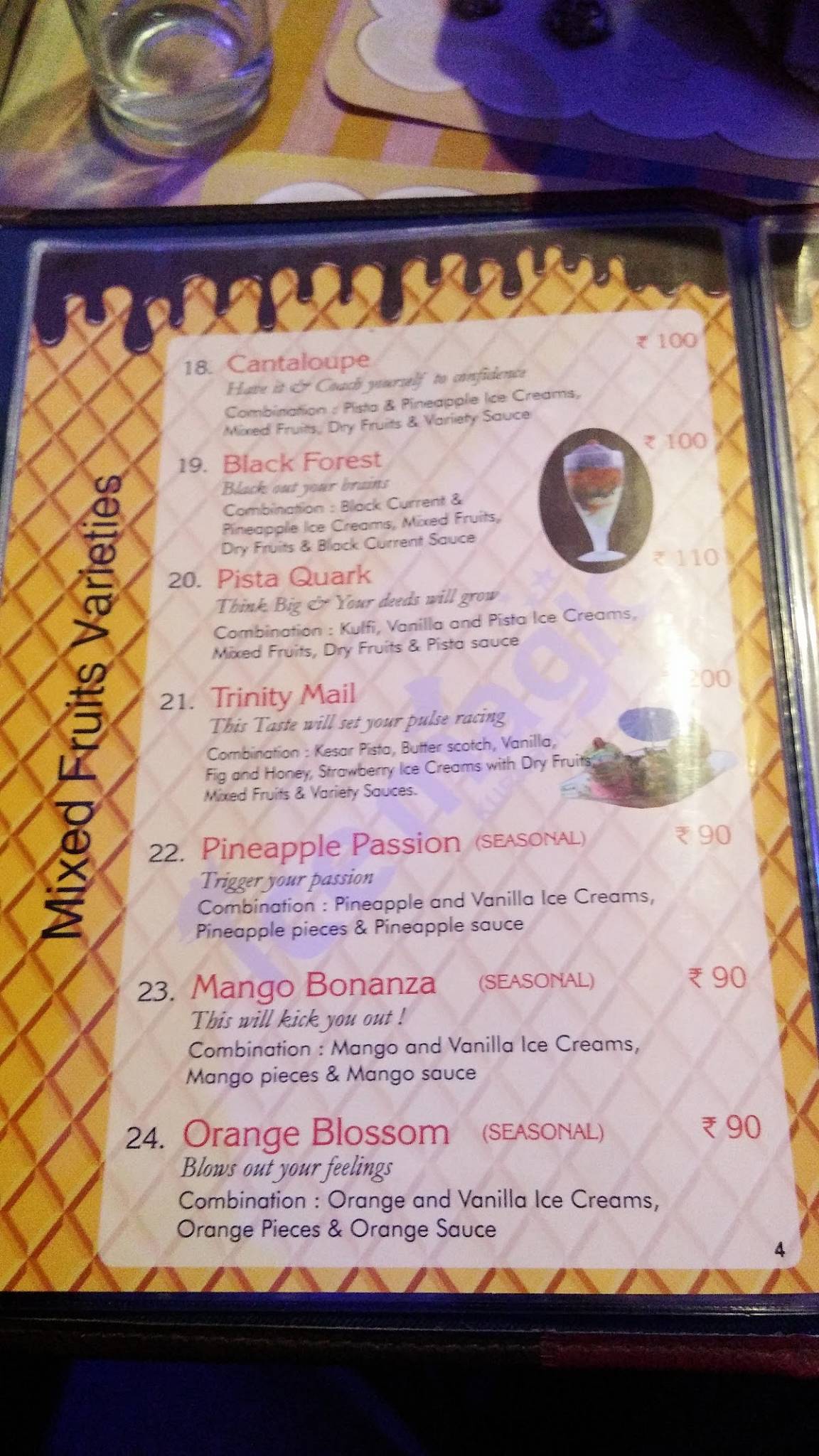 Menu at Ice Magic Ice Cream Parlour, Kurnool