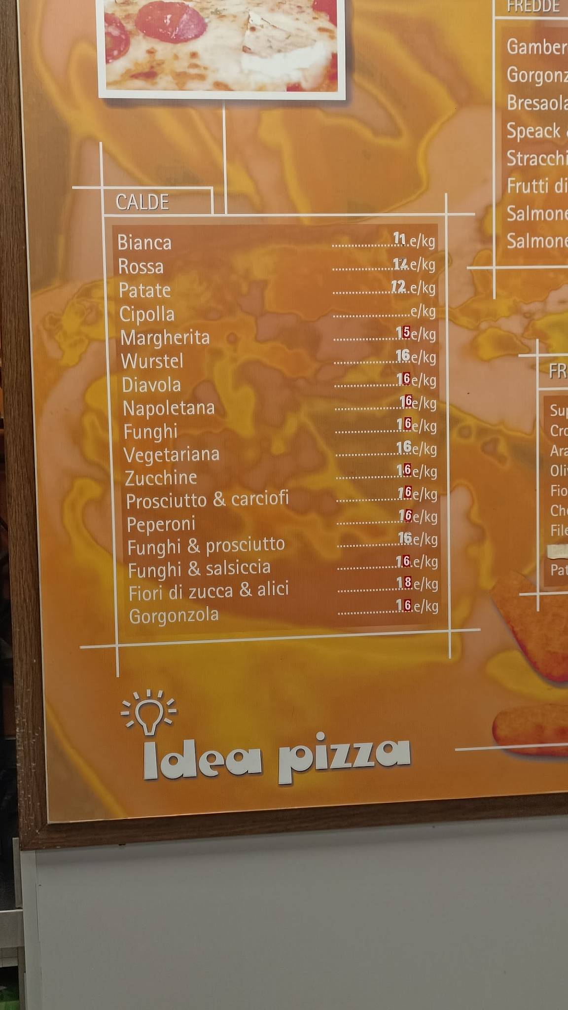 Menu di Ideal Pizza 