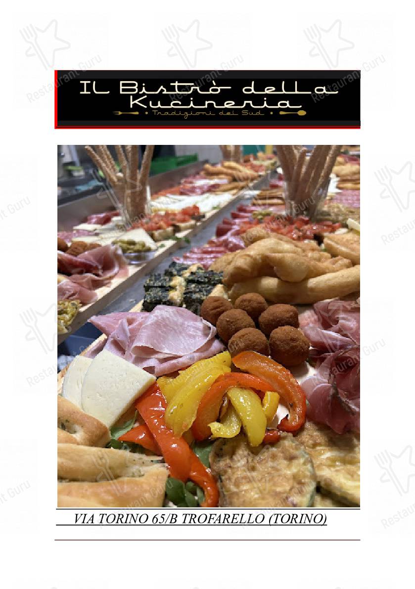 Menu di Il BISTRO’ DELLA KUCINERIA