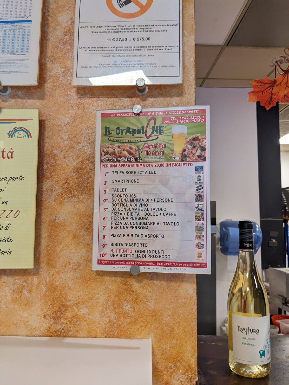 Menu di Ristorante Pizzeria Il Crapulone 
