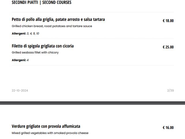 Menu di Il Grande Gatsby Bar & Restaurant 