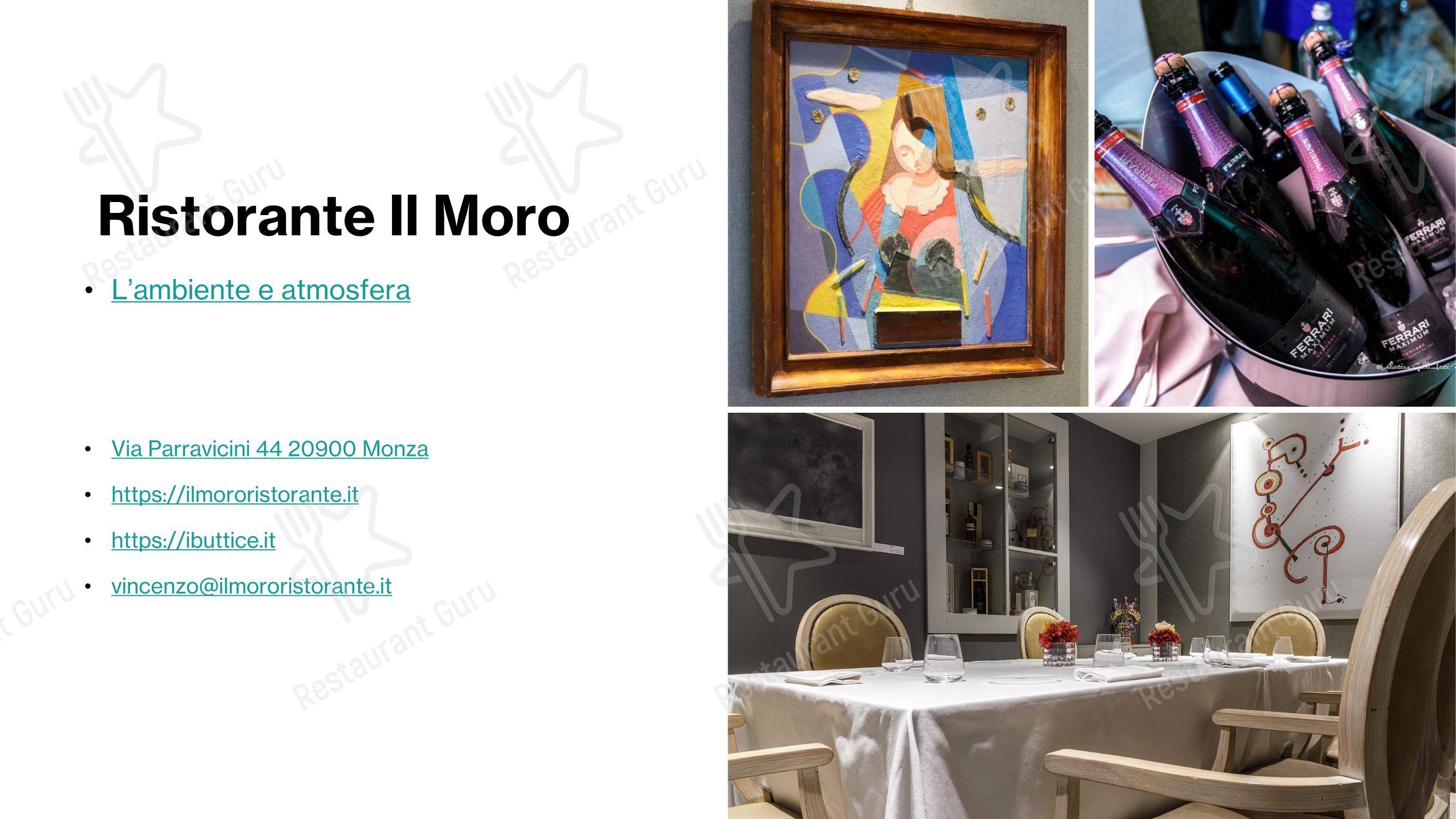 Il Moro Ristorante Monza in Monza - Menu