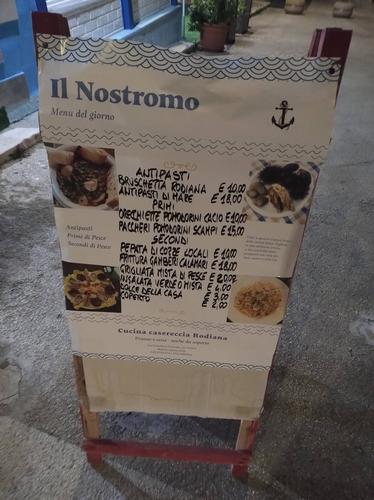 Menu di Il Nostromo 