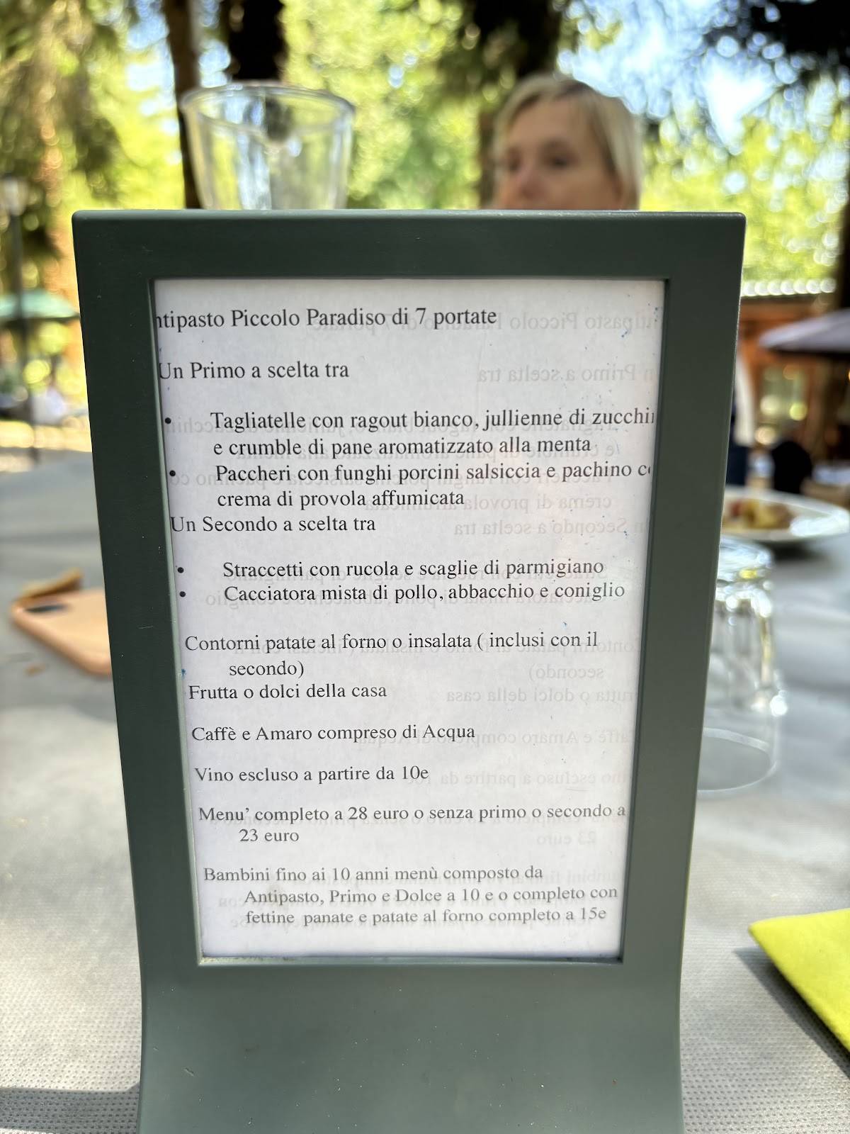 Menu de Il Piccolo Paradiso