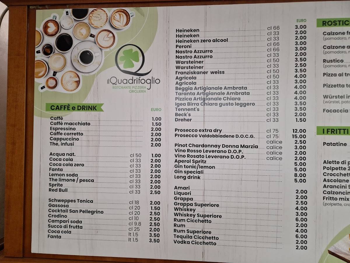 Menu di Ristorante Il Quadrifoglio 