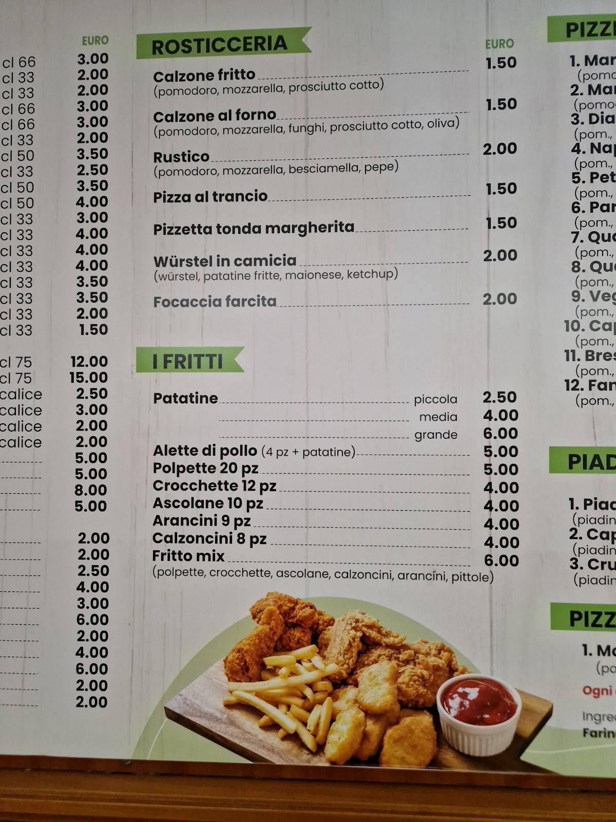 Menu di Ristorante Il Quadrifoglio 