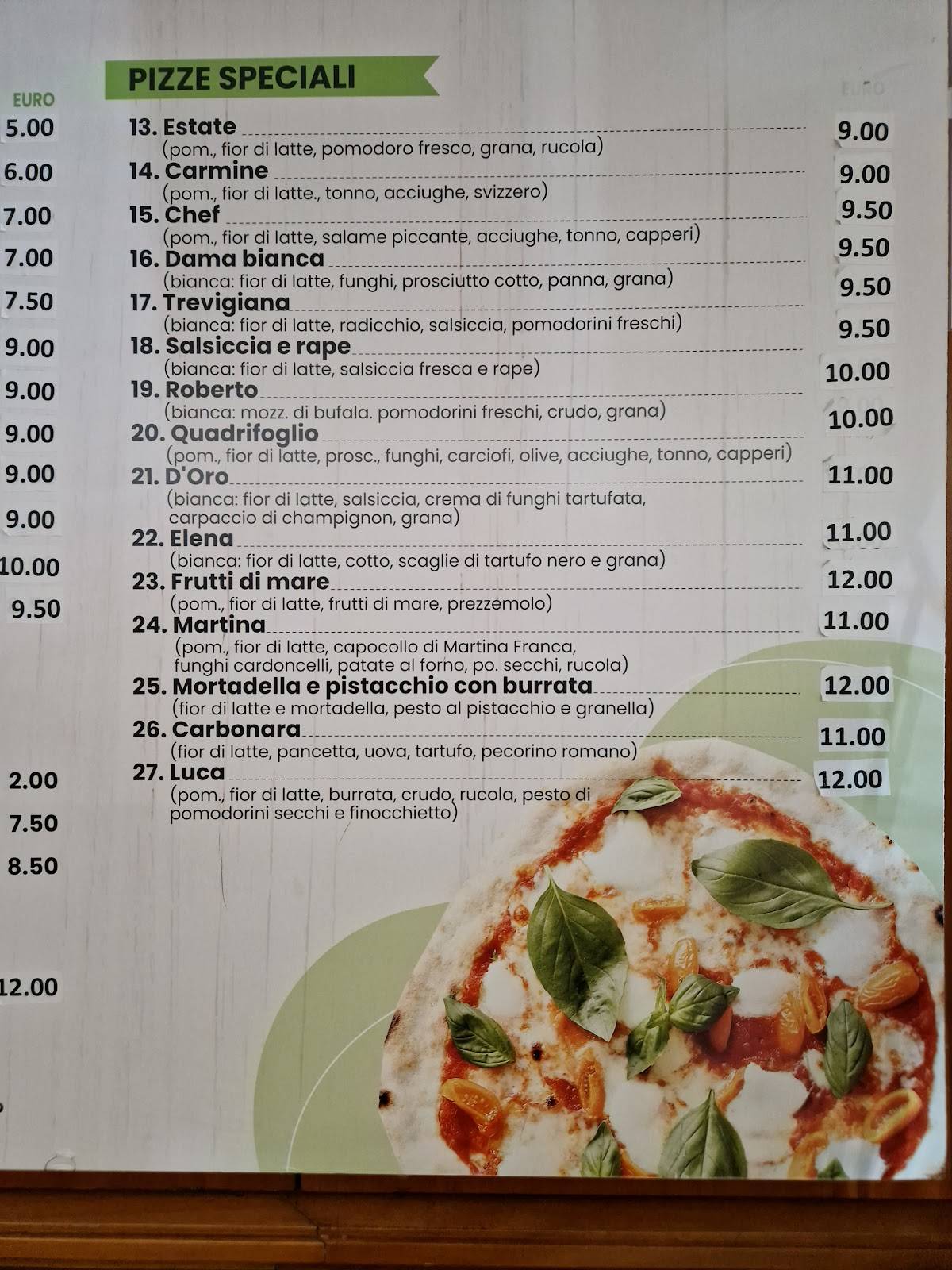 Menu di Ristorante Il Quadrifoglio 