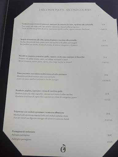 Menu di Il Tomolo - Ristorante - Borgo Mulino a Vento 