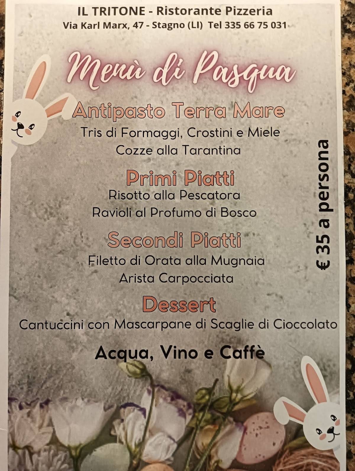 Menu di Il Tritone di Esposito Antonella - Ristorante 