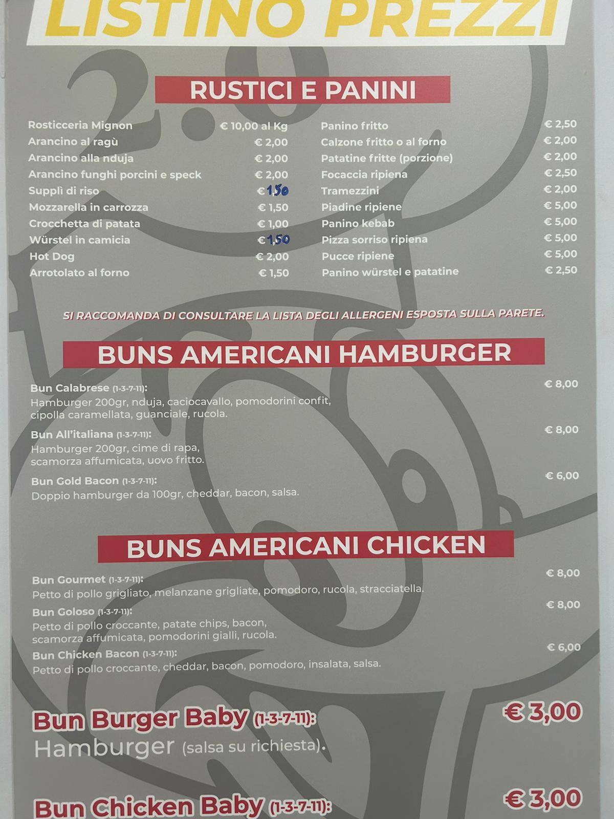 Menu di Il picchiarello 2.0 