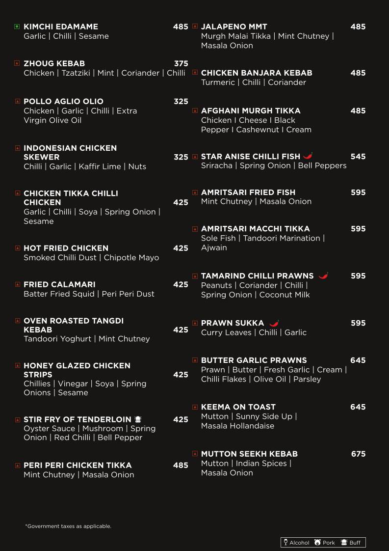 Independence Brewing Company - Kalyani Nagar menu