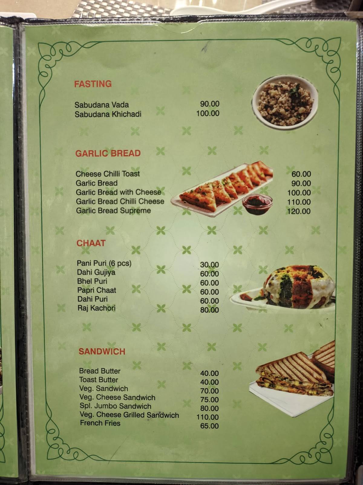 Menu at Indian spice restaurants & banquet hall Subhanpura, Vadodara
