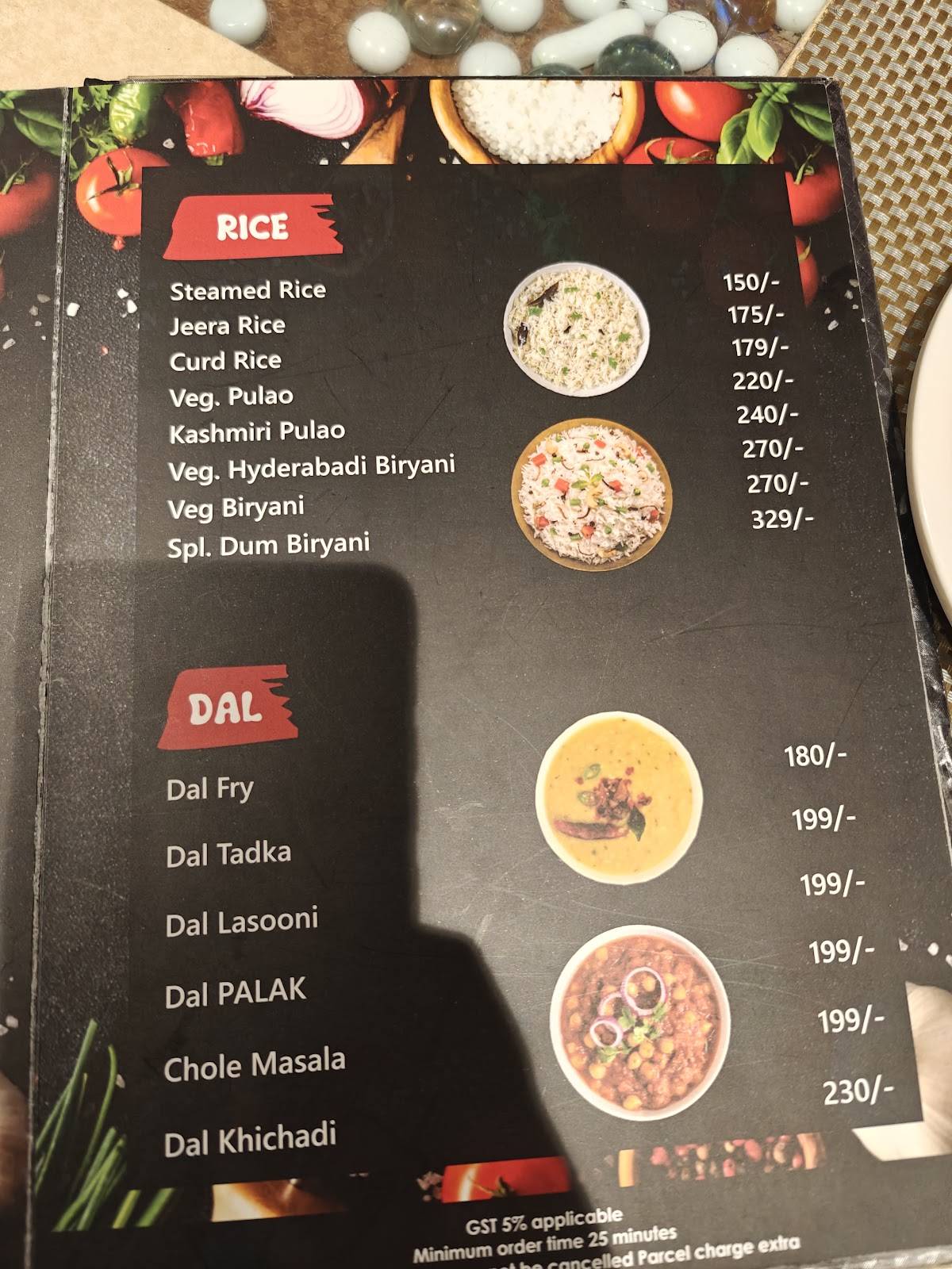 Indian spice restaurants & banquet hall Subhanpura menu