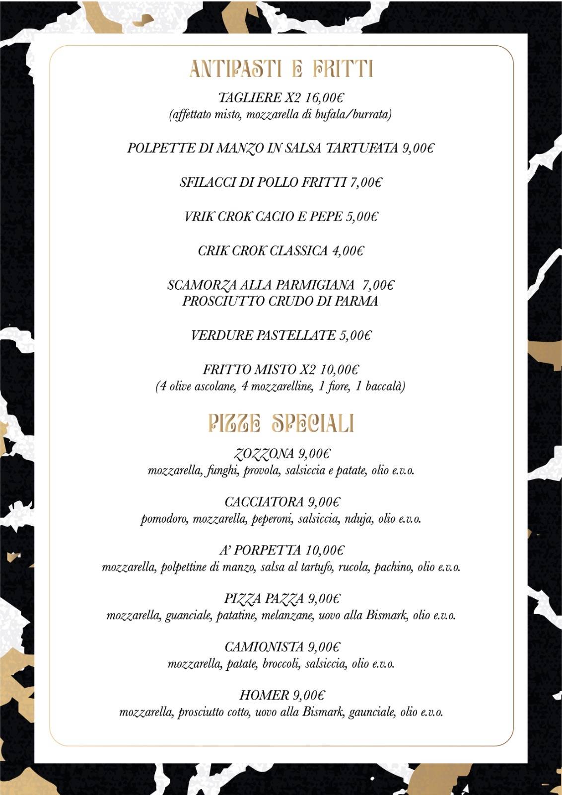 Menu di Ristorante Interno 7 Food & Drink 