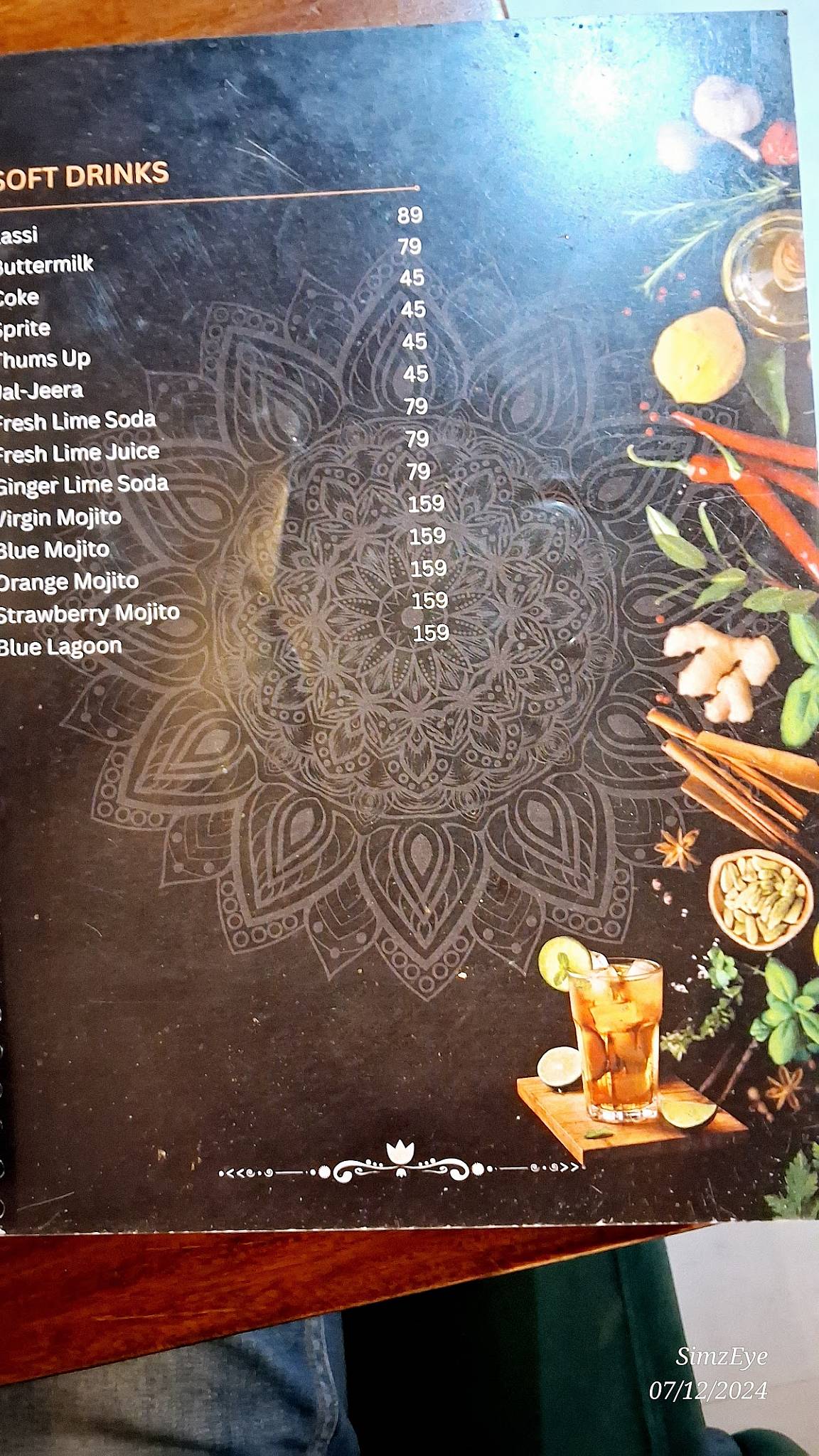 Jagavi's Kritunga Train Restaurant menu