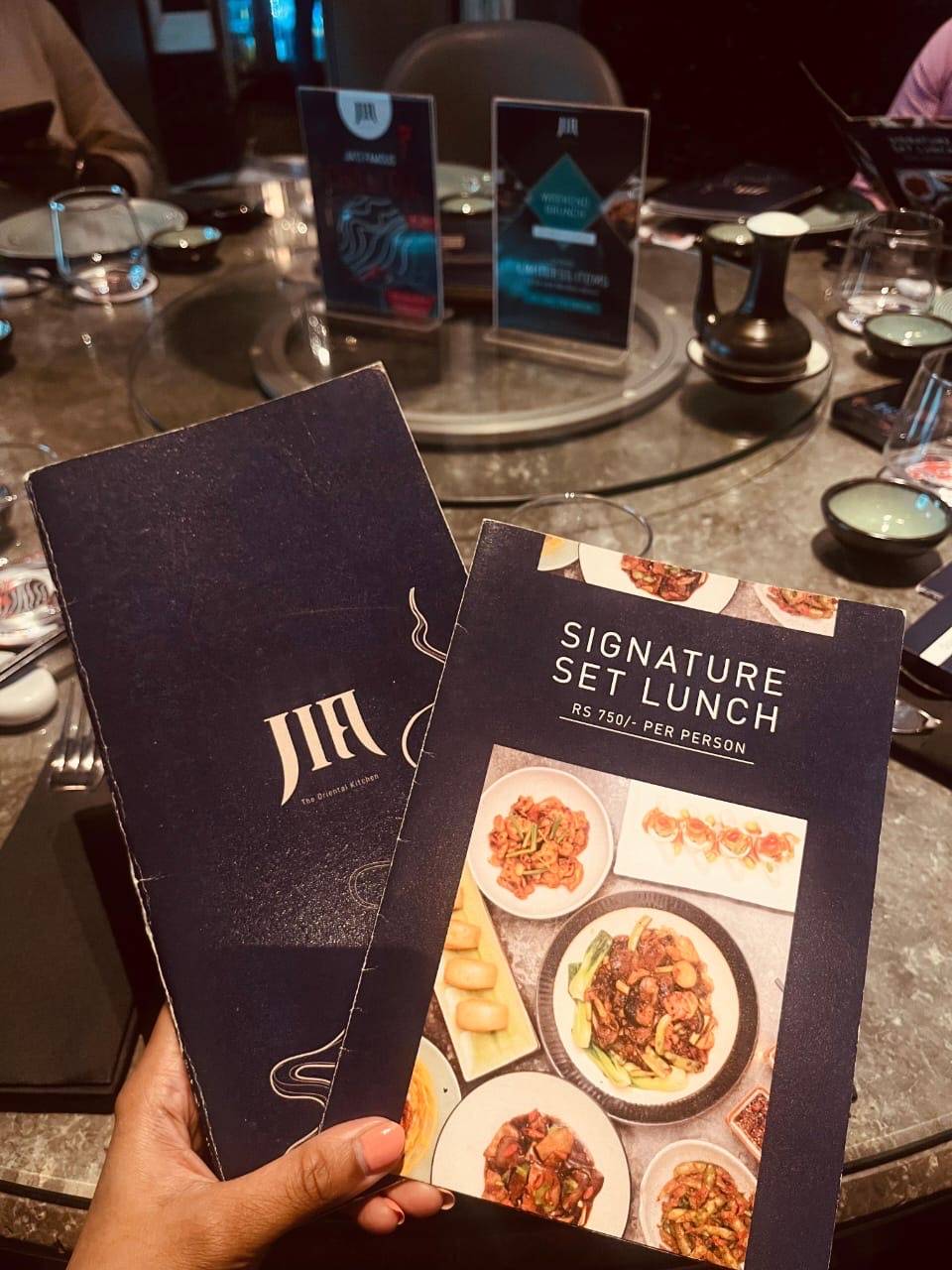 Jia the Oriental Kitchen menu