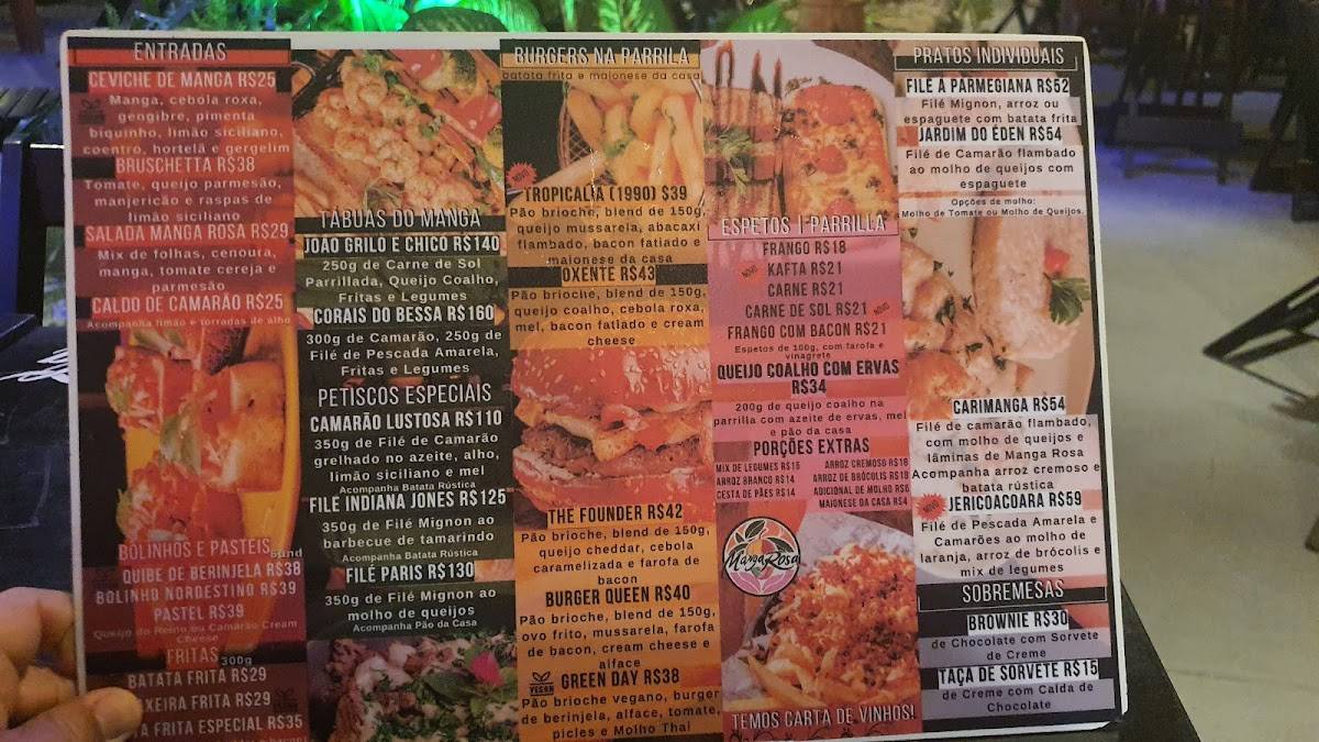 Manga Rosa Arte Bar cardápio