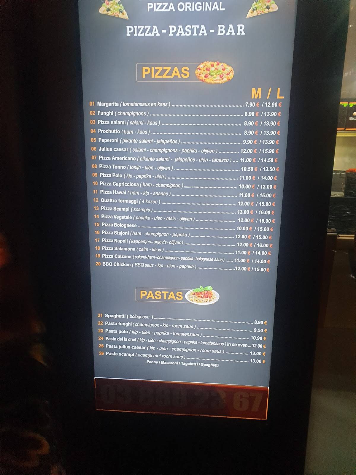 Menu de Julius Caesar