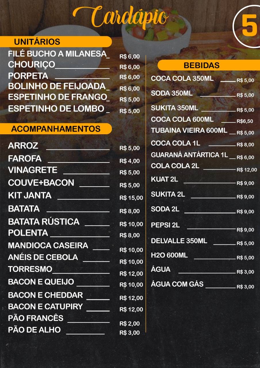 Júliu's Comida de Boteco cardápio