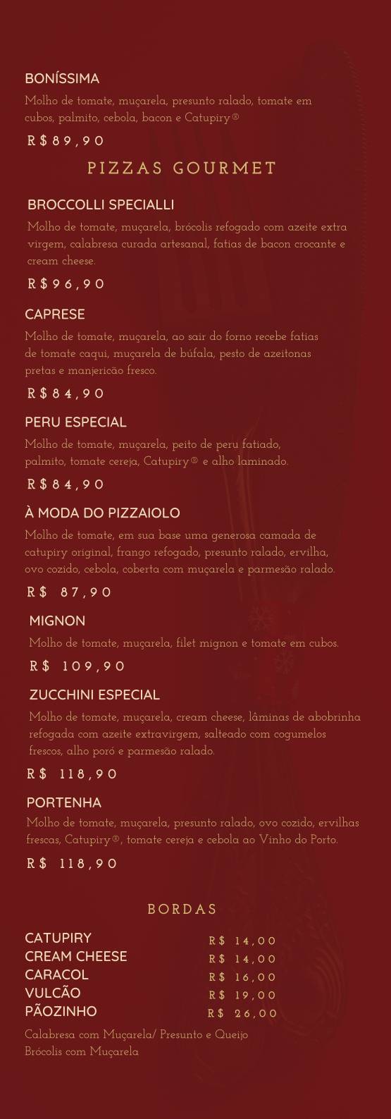 Brunholi Grill & Pizza cardápio