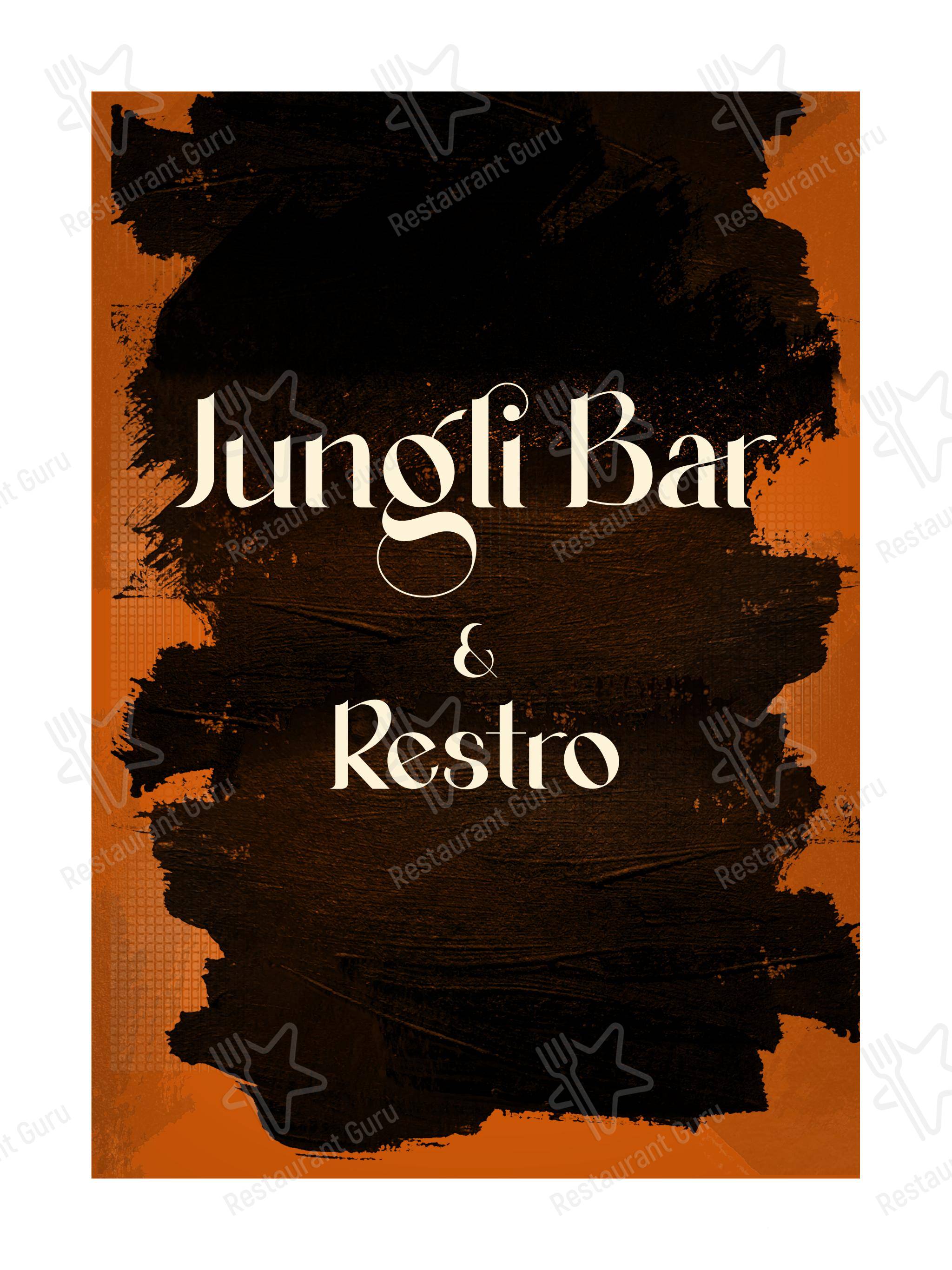 Menu bar for the Jungli Restaurant restaurant