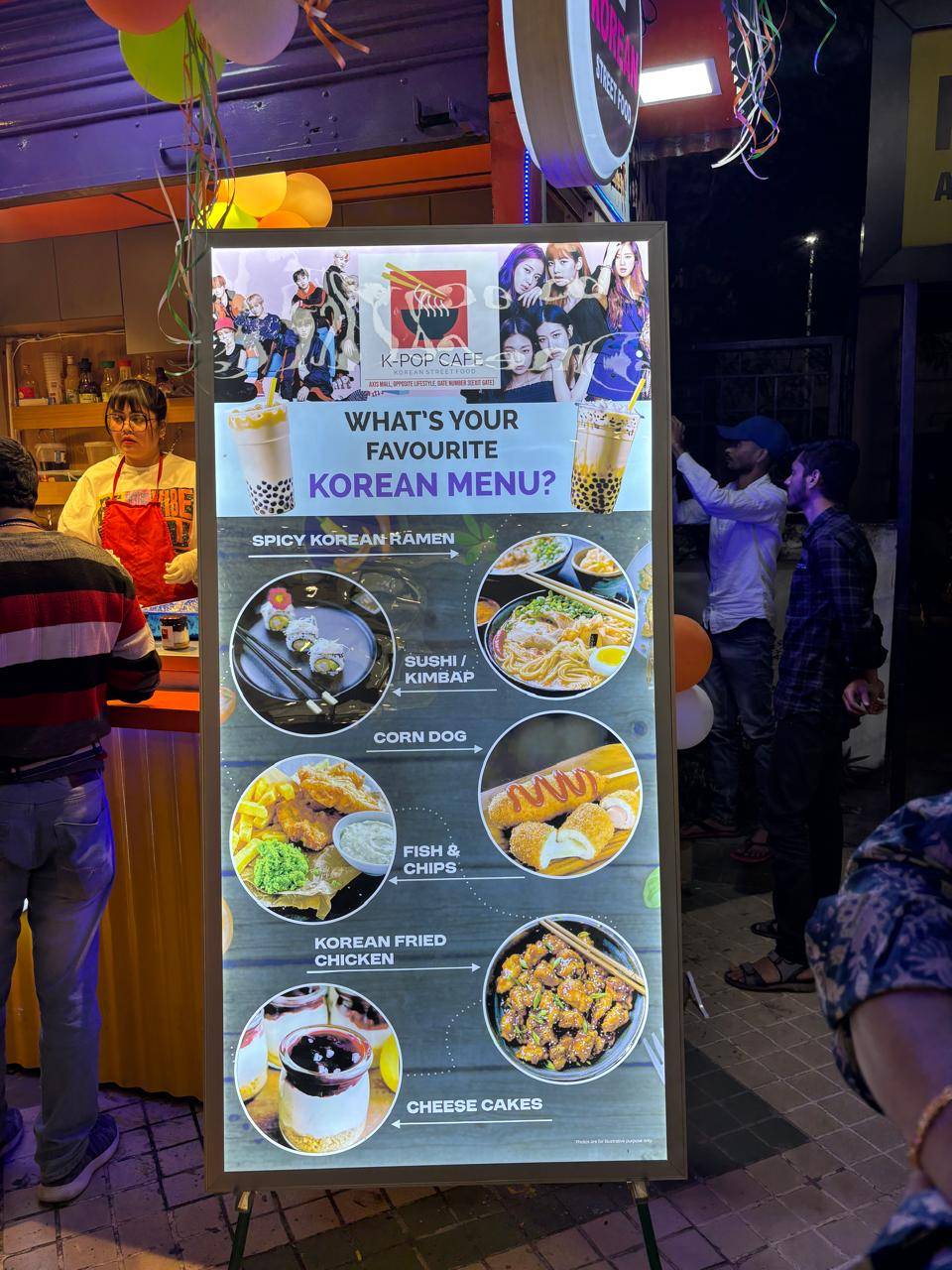 K-Pop Cafe menu
