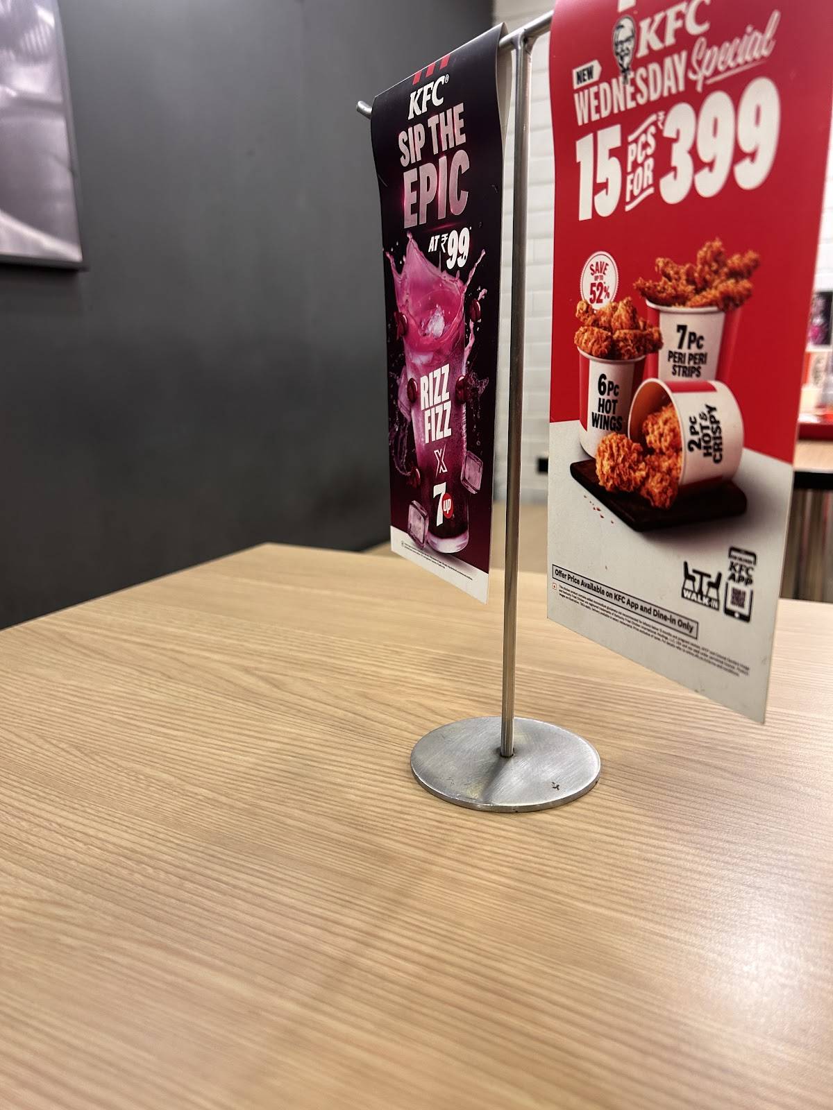 KFC menu
