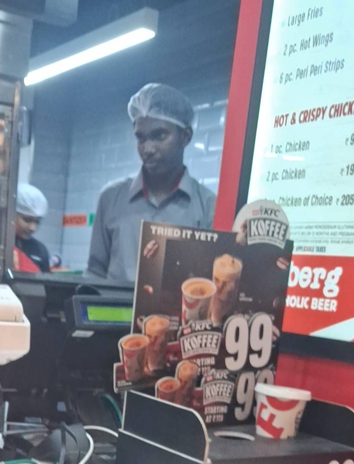 KFC menu