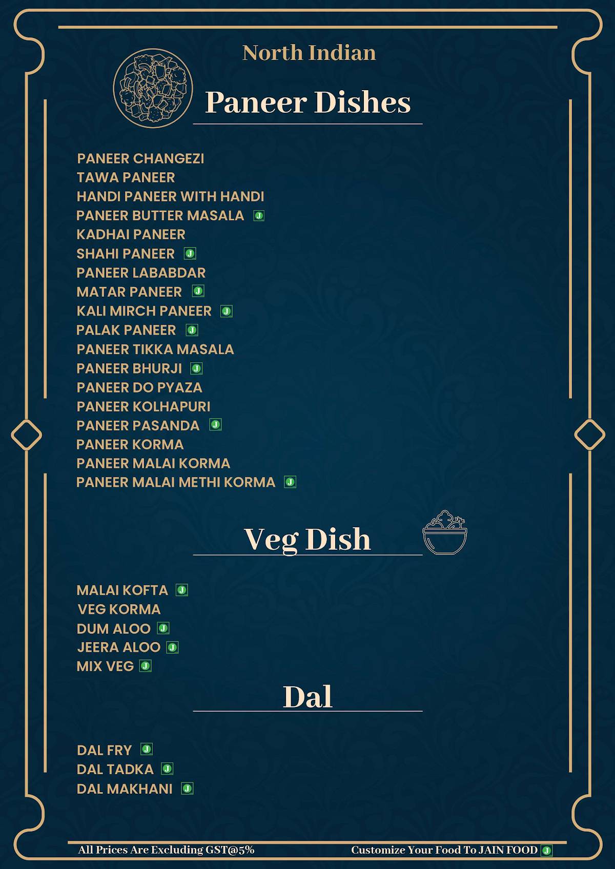 KK Snacks menu