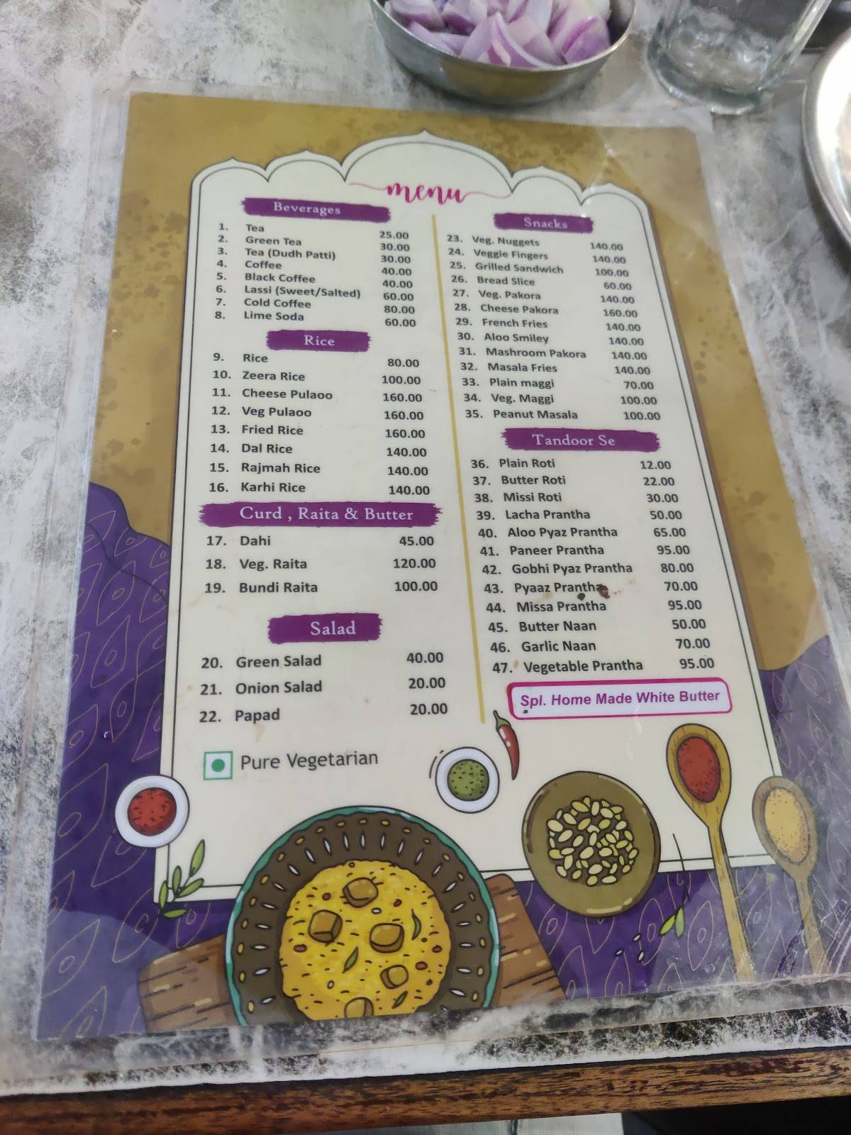 Kaka Dhaba menu