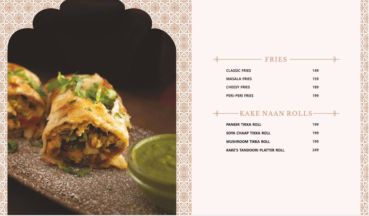 Kake Di Hatti Rishikesh menu