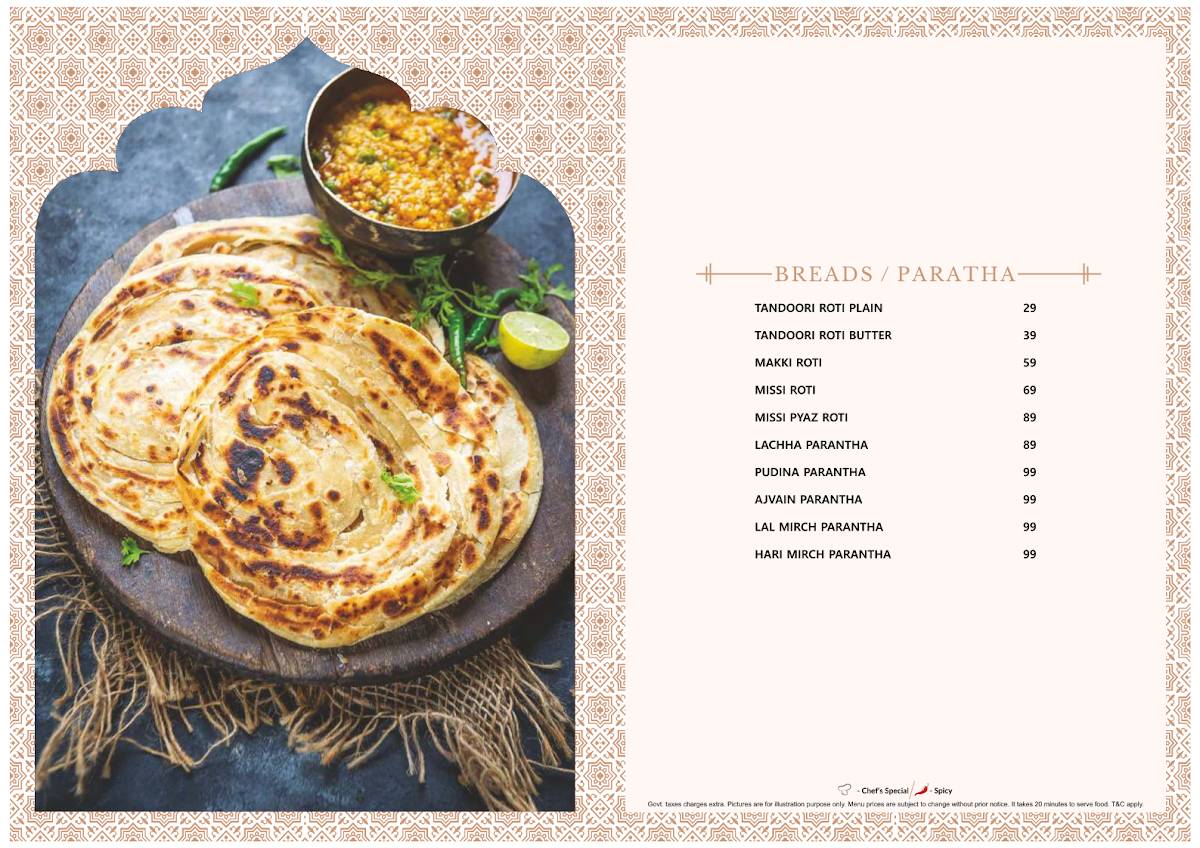 Kake Di Hatti Rishikesh menu