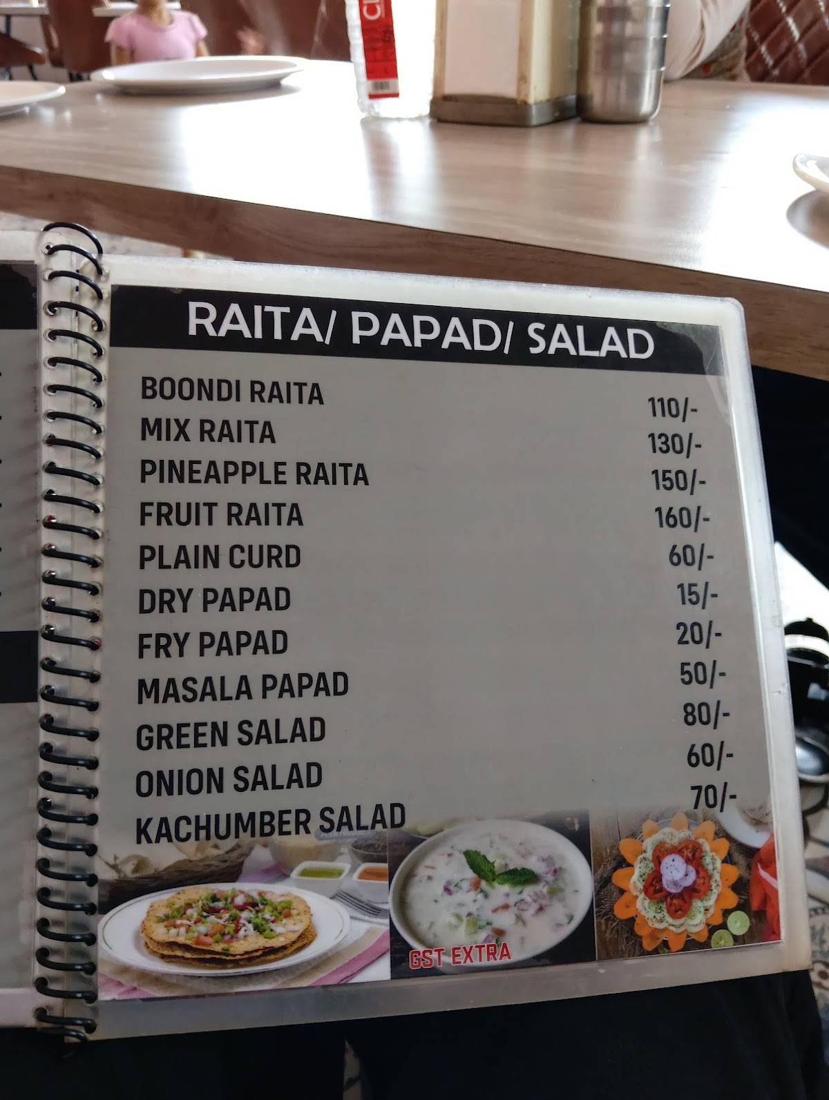 Kalika haveli Restaurant menu