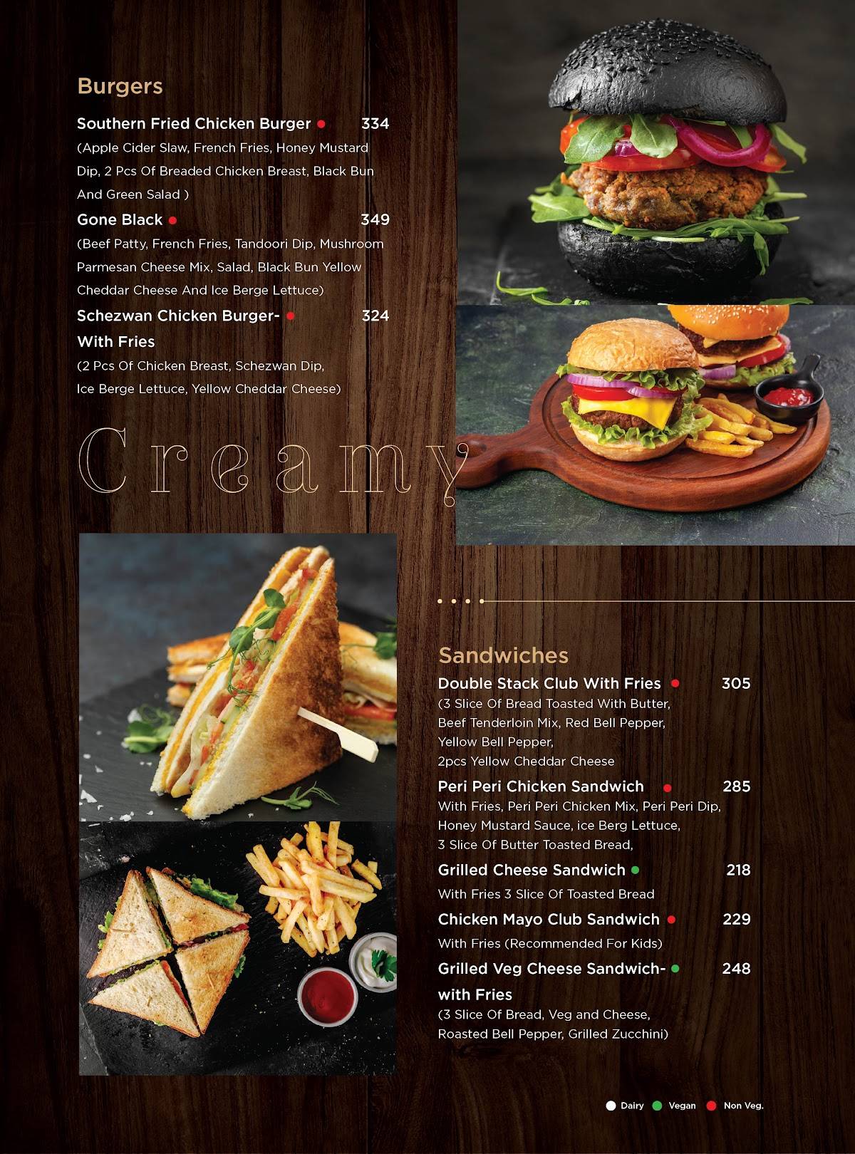 Kanary Restaurant menu