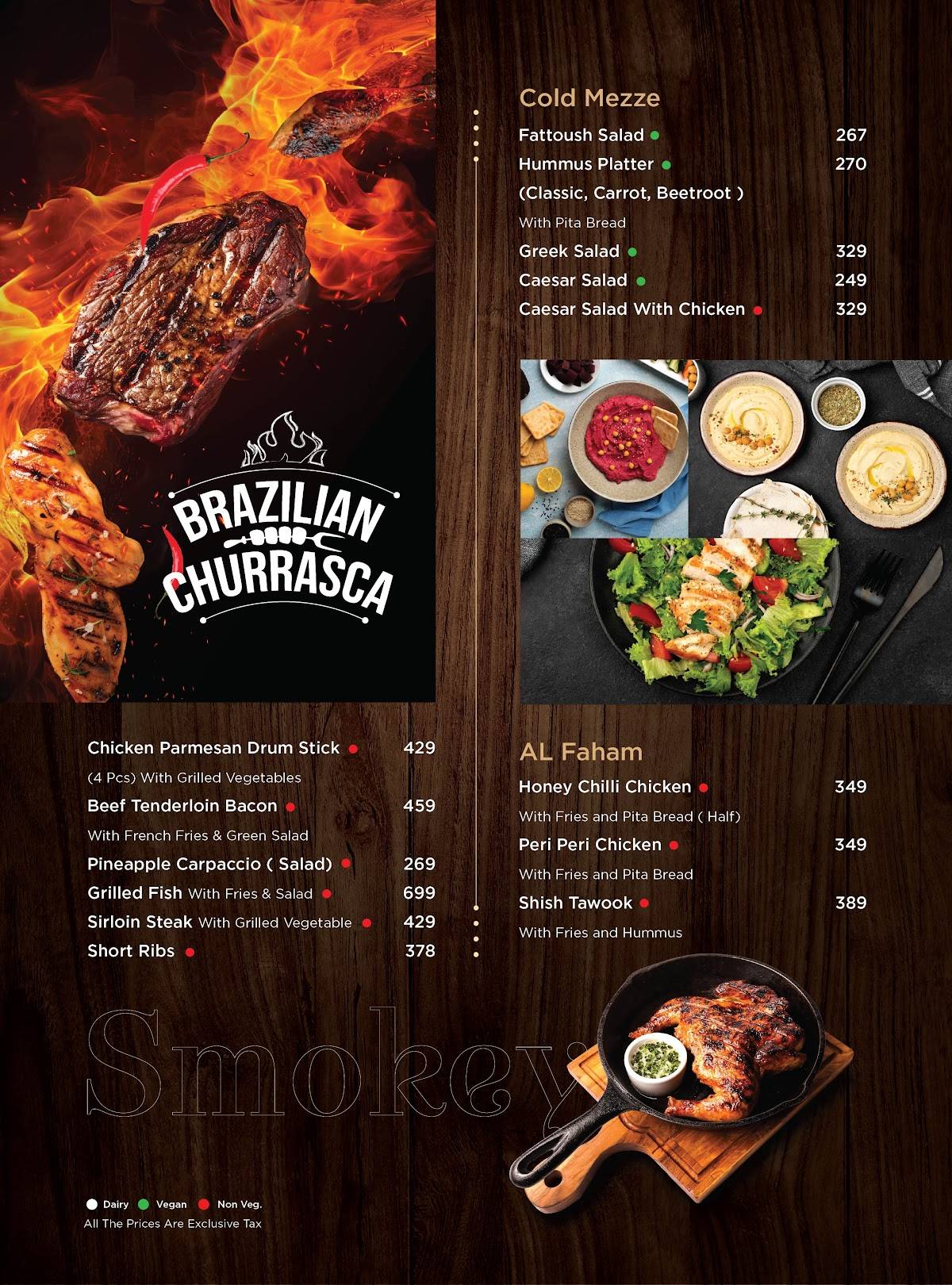 Kanary Restaurant menu