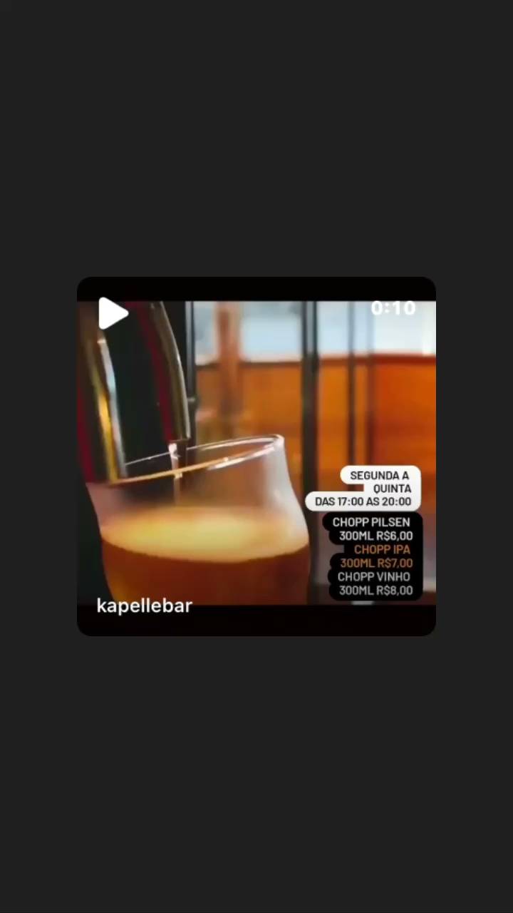 Kapelle Bar cardápio