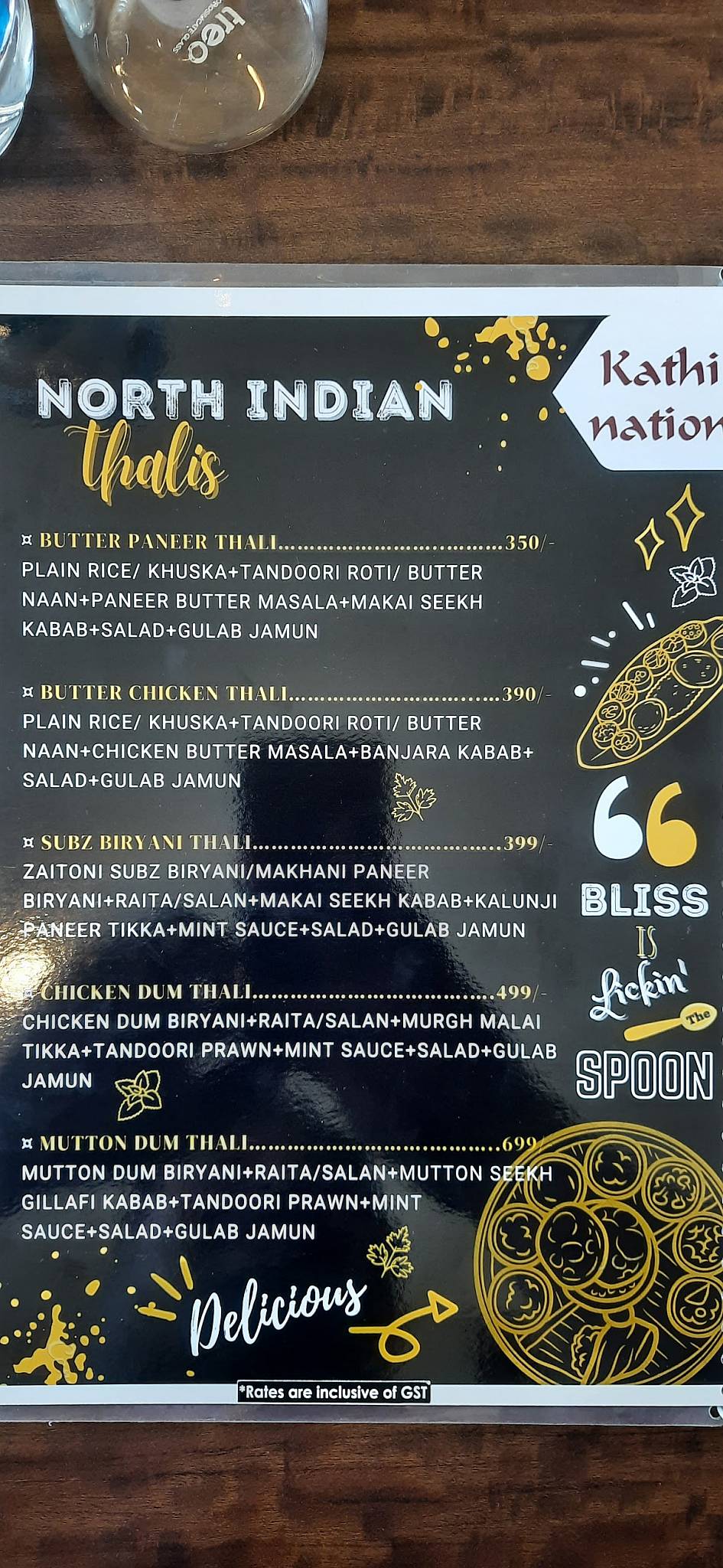 Kathi Nation menu
