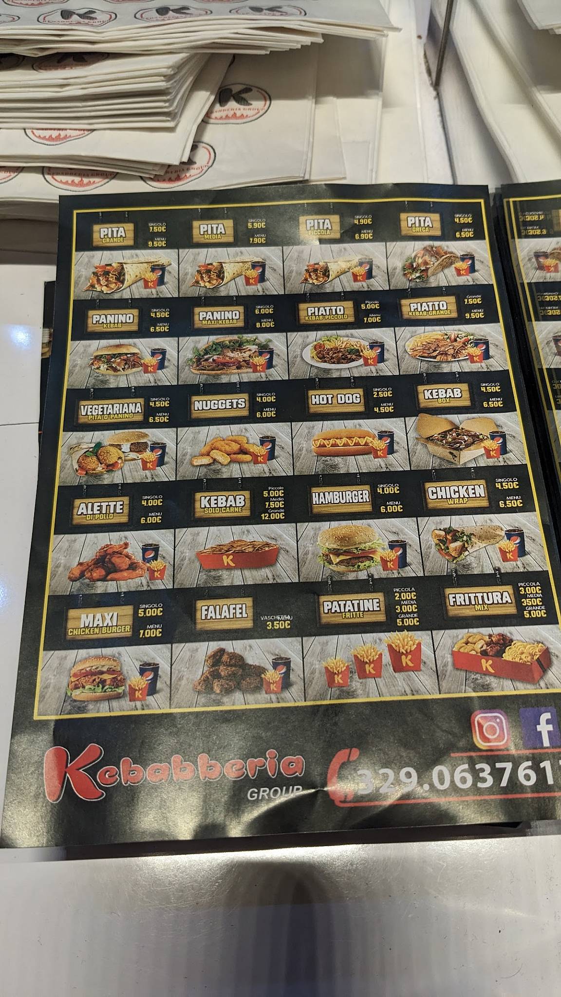 Menu di Kebabberia Group 