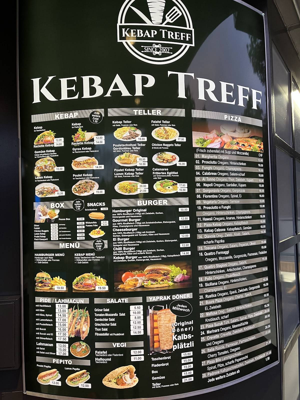 Menu di Kebap Treff Oberwinterthur 