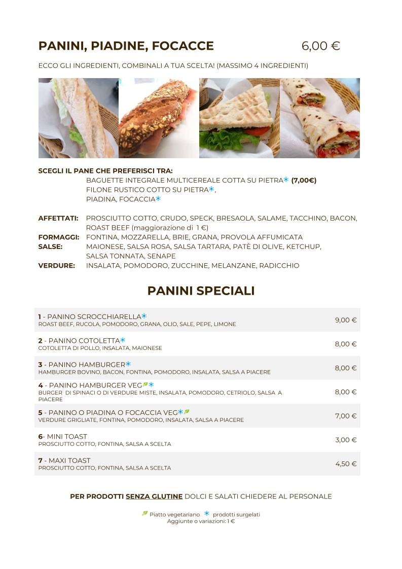 Menu di Kiafè Enjoy Your Break 